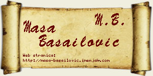 Maša Basailović vizit kartica